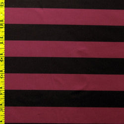 Horizontal Stripes on Poly Spandex Fabric (Red/Black) | (4 Way Stretch/Per Yard)