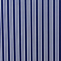 Vertical Stripes on Poly Spandex Fabric (White/Navy Blue) | (4 Way Stretch/Per Yard)