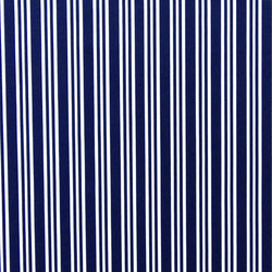 Vertical Stripes on Poly Spandex Fabric (White/Navy Blue) | (4 Way Stretch/Per Yard)