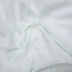 Solid Color Cotton Spandex Fabric (White) | (4 Way Stretch/Per Yard)