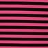 0.5" (Half Inch) Horizontal Stripes on Nylon Spandex Fabric (Black/Hot Pink) | (4 Way Stretch/Per Yard)