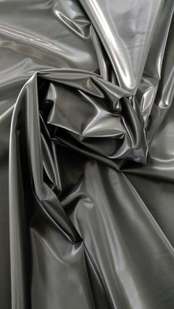 Luminous Shiny Vinyl Poly Spandex Fabric (Olive) | (4 Way Stretch/Per Yard)