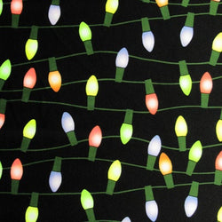 Christmas Lighting Print on Poly Spandex Fabric | (4 Way Stretch/Per Yard)