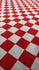 Checkerboard Print (1x1) on Nylon Spandex Fabric (Red/White) | (4 Way Stretch/Per Yard)