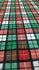 Christmas Diamond Plaid Print on Poly Spandex Fabric | (4 Way Stretch/Per Yard)