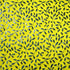 Shiny Foil Vine Leaves on Yellow Nylon Spandex Fabric | (4 Way Stretch/Per Yard)