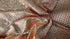 Gold & Orange Mermaid Fish Scale on Hologram Foil Spandex w/ Dots Fabric | (4 Way Stretch/Per Yard)
