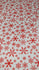 Christmas Snowflakes Print (White/Coral) on Poly Spandex Fabric | (4 Way Stretch/Per Yard)