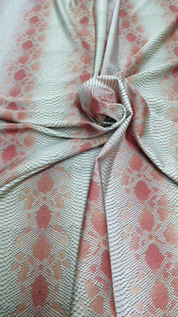 Snake Skin Print on Poly Spandex Fabric | (4 Way Stretch/Per Yard)