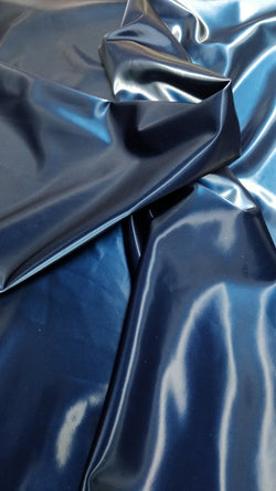Luminous Shiny Vinyl Poly Spandex Fabric (Navy) | (4 Way Stretch/Per Yard)