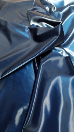 Luminous Shiny Vinyl Poly Spandex Fabric (Navy) | (4 Way Stretch/Per Yard)