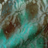 Shiny Turquoise Foil on a Tie Dyed Lace (Teal/Coffee) | (2 Way Stretch/Per Yard)