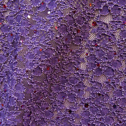 Red Holographic Sequin on Purple Lace | (2 Way Stretch/Per Yard)