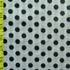 Polka Dot Print on Poly Mesh Fabric (Black/Silver) | (2 Way Stretch/Per Yard)