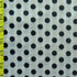 Polka Dot Print on Poly Mesh Fabric (Black/Silver) | (2 Way Stretch/Per Yard)