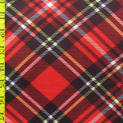 Plaid Print on Poly Mesh Fabric | (4 Way Stretch/Per Yard)