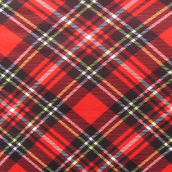 Plaid Print on Poly Mesh Fabric | (4 Way Stretch/Per Yard)