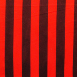 Vertical Stripe Print on Poly Mesh Fabric (Red/Black) | (2 Way Stretch/Per Yard)