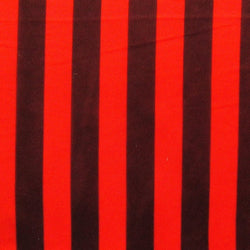 Vertical Stripe Print on Poly Mesh Fabric (Red/Black) | (2 Way Stretch/Per Yard)