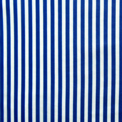 Vertical Stripe Print on Poly Mesh Fabric (White/Royal) | (2 Way Stretch/Per Yard)