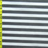 Horizontal Stripe Print on Poly Mesh Fabric (White/Black) | (2 Way Stretch/Per Yard)