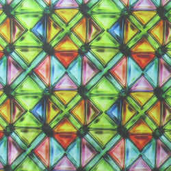 Stain Glass Printed on Poly Mesh Fabric | (4 Way Stretch/Per Yard)