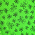 Skulls and Bones Printed on Poly Mesh Fabric (Neon Green) | (4 Way Stretch/Per Yard)