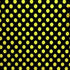 Polka Dot Print on Poly Spandex Fabric (Yellow/Black) | (4 Way Stretch/Per Yard)