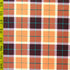 Colorful Plaid Print on Poly Spandex Fabric (Orange/Coffee) | (4 Way Stretch/Per Yard)