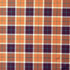 Colorful Plaid Print on Poly Spandex Fabric (Orange/Coffee) | (4 Way Stretch/Per Yard)