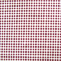 Gingham Print on Poly Spandex Fabric (Wine) | (4 Way Stretch/Per Yard)