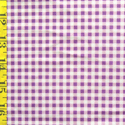 Gingham Print on Poly Spandex Fabric (Lilac) | (4 Way Stretch/Per Yard)