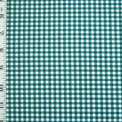 Gingham Print on Poly Spandex Fabric (Green) | (4 Way Stretch/Per Yard)