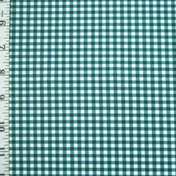 Gingham Print on Poly Spandex Fabric (Green) | (4 Way Stretch/Per Yard)