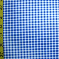 Gingham Print on Poly Spandex Fabric (Blue) | (4 Way Stretch/Per Yard)