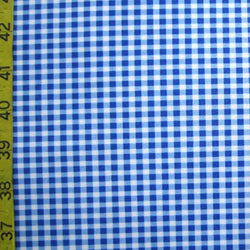 Gingham Print on Poly Spandex Fabric (Blue) | (4 Way Stretch/Per Yard)