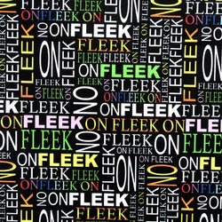 On Fleek Print on Poly Spandex Fabric | (4 Way Stretch/Per Yard)