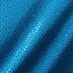 Dots with Holographic Foil Print on Poly Spandex Fabric (Navy Blue/Royal Blue) | (2 Way Stretch/Per Yard)