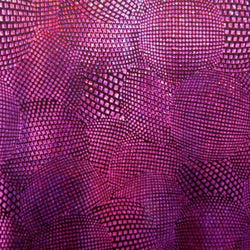 Splayed Ball with Holographic Foil Print on Nylon Spandex Fabric (Fuchsia/Black) | (4 Way Stretch/Per Yard)