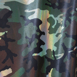 Camouflage with Shiny Dots Print on Poly Spandex Fabric | (4 Way Stretch/Per Yard)