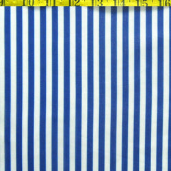 Vertical Stripe Print on Poly Mesh Fabric (White/Royal) | (2 Way Stretch/Per Yard)