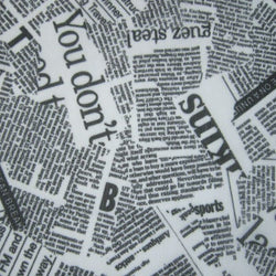 Newspaper Printed on Poly Mesh Fabric | (4 Way Stretch/Per Yard)