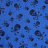 Skulls and Bones Printed on Poly Mesh Fabric (Blue) | (4 Way Stretch/Per Yard)