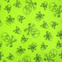 Skulls and Bones Printed on Poly Mesh Fabric (Neon Yellow) | (4 Way Stretch/Per Yard)