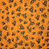 Skulls Printed on Poly Mesh Fabric (Neon Orange) | (4 Way Stretch/Per Yard)