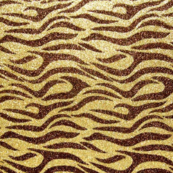 Flame Printed Rough Finished Cracked Ice Print on a Vinyl Backing (Gold/Coffee) | (Per Yard)