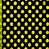 Polka Dot Print on Poly Spandex Fabric (Yellow/Black) | (4 Way Stretch/Per Yard)
