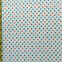 Multicolor Polka Dot Print on Nylon Spandex Fabric | (4 Way Stretch/Per Yard)