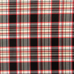 Simple Plaid Print on Poly Spandex Fabric | (4 Way Stretch/Per Yard)