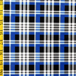 Plaid Cross Print on Poly Spandex Fabric | (4 Way Stretch/Per Yard)